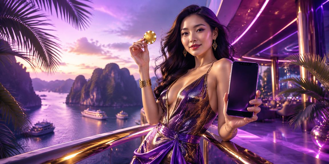 Trải nghiệm casino mobile với ánh neon bên vịnh Hạ Long
