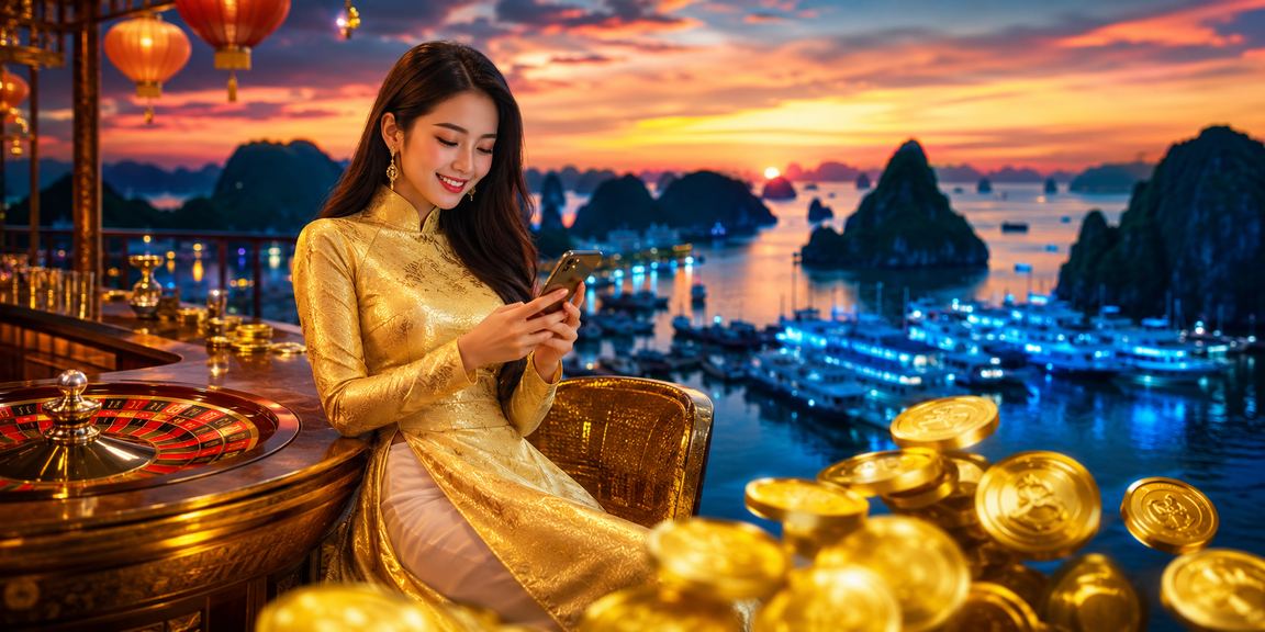Vịnh Hạ Long với chủ đề roulette và áo dài trong trang hỏi đáp