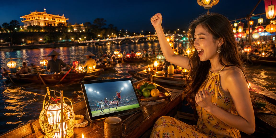 Chợ đêm Huế với chủ đề casino và cá cược trong không khí giải trí